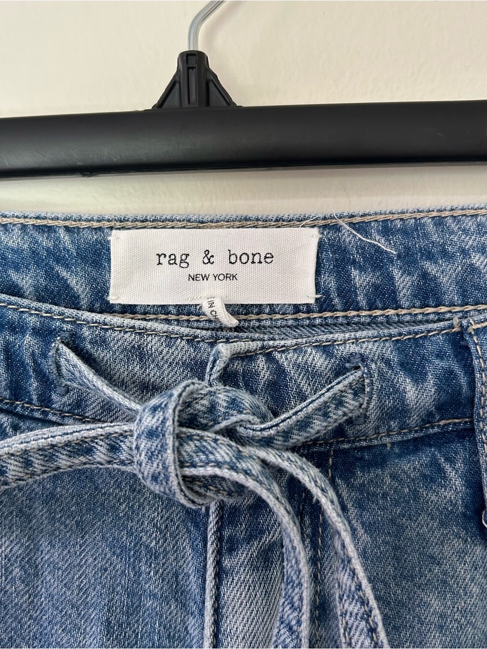Rag & Bone Featherweight Phoebe Drawstring Wide Leg Jeans in Tilden XS - Picture 5 of 8